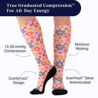Cute Compression Socks – Floral