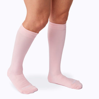 Knee-High Compression Socks – Solid Rose (20-30 mmHg)