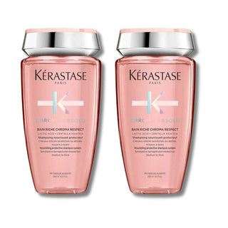 Kerastase Chroma Absolu Bain Riche Nourishing and Protective Shampoo for Coloured Hair 250ml 2 Pack Chivela