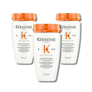 Kerastase Nutritive Bain Satin Riche Intensive Moisturising Shampoo 250 ml 3 Pack - By Baano