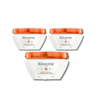 Kerastase Nutritive Masquintense Riche Deep Nourishing Intensive Hair Mask 200 ml 3 Pack - By Baano