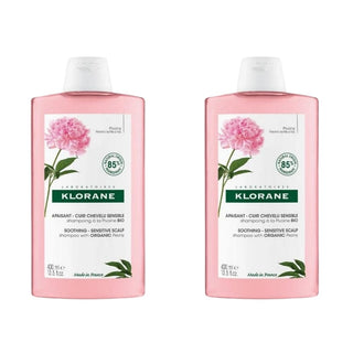 Klorane Organic Peony Refreshing Shampoo 400 ml -2 Pack - By Baano