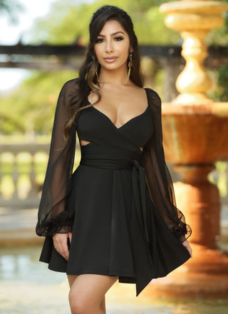 Vera Two Way Mini Dress - Black - By Baano