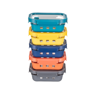 Multicolor Glass Storage Set