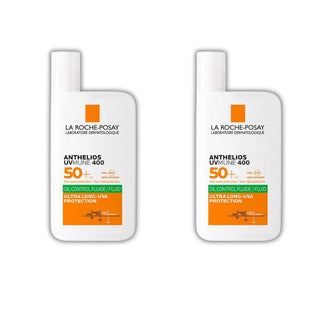 La Roche Posay Anthelios Uvmune 400 Oil Control Invısıble Fluid Sunscreen 50 ml -2 Pack Chivela
