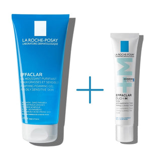 La Roche Posay Effaclar Cleansing Gel for Oily Skin 200 ml & Effaclar Duo+ M  Cream 40 ml Chivela