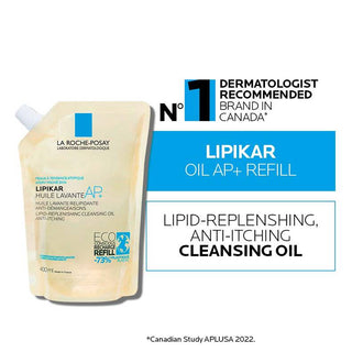 La Roche Posay Lipikar Oil AP+ Refill Cleansing Body Oil 400 ml - Refill - By Baano