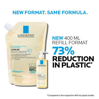 La Roche Posay Lipikar Oil AP+ Refill Cleansing Body Oil 400 ml - Refill - By Baano