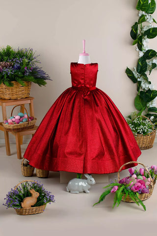 Leaf Red Party Dress - By Baano