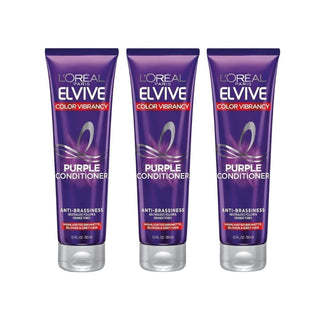 Loreal Elseve Color Vive Anti-Orange Color Correcting Purple Mask 150 ml 3 Pack - By Baano