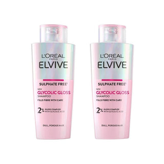 Loreal Glycolic Gloss Conditioning Shampoo For Perfect Shine 200 ml 2 Pack - By Baano