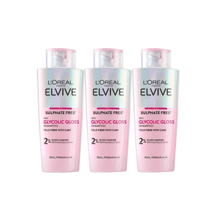 Loreal Glycolic Gloss Conditioning Shampoo For Perfect Shine 200 ml 3 Pack - By Baano
