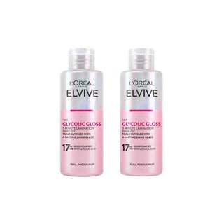 Loreal Glycolic Gloss Lamination That Seals Shine Into Hair Rinse-Off Treantment In 5 Minutes 200 ml 2 Pack Chivela