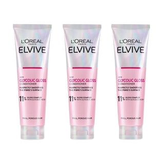 Loreal Glycolic Gloss Smoothing Conditioner For Perfect Shine 150 ml 3 Pack Chivela