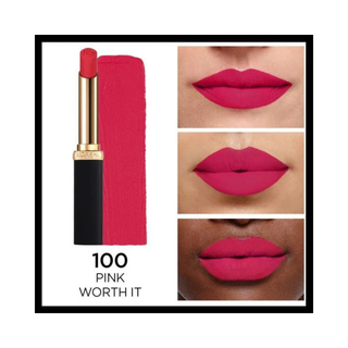 Loreal Paris Colour Riche Intense Volume Matte Lipstick -100 Pink Worth It - By Baano