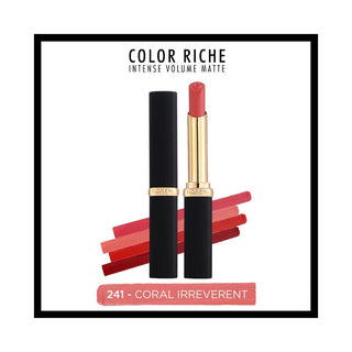 Loreal Paris Colour Riche Intense Volume Matte Lipstick -241 Coral Irreverent - By Baano