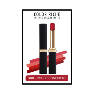 Loreal Paris Colour Riche Intense Volume Matte Lipstick -300 Rouge Confident - By Baano