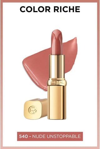 Loreal Paris Colour Riche Satin Finish Lipstick- 540 Nude Unstoppable - By Baano