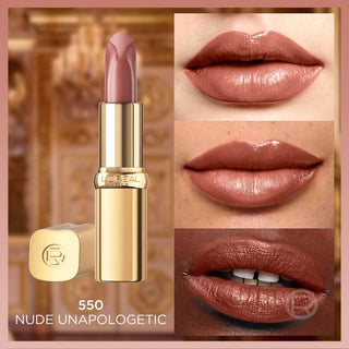 Loreal Paris Colour Riche Satin Finish Lipstick -550 Nude Unapologetic - By Baano