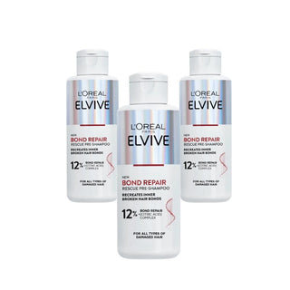 Loreal Paris Elseve Bond Repair Shampoo Treatment 200 ml -3 Pack Chivela