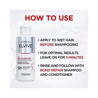 Loreal Paris Elseve Bond Repair Shampoo Treatment 200 ml - 2 Pack Chivela