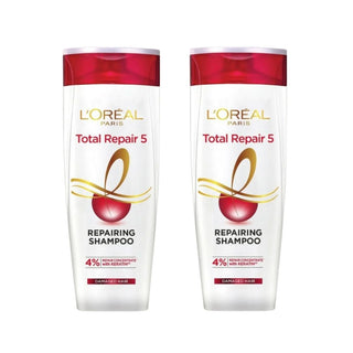 Loreal Paris Elseve Complete Repair 5 Structuring Treatment Shampoo for Damaged Hair 300 ml 2 Pack - By Baano