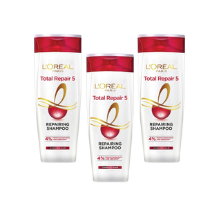 Loreal Paris Elseve Complete Repair 5 Structuring Treatment Shampoo for Damaged Hair 300 ml 3 Pack - By Baano