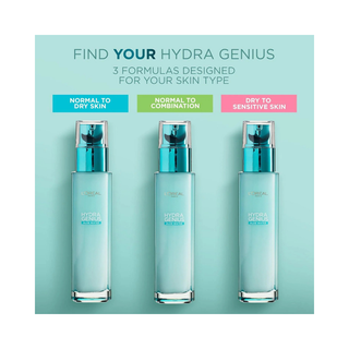 Loreal Paris Hydra Genius Hyaluronic Acid + Aloe Vera Liquid Moisturiser for Normal to Dry Skin, 70ml 3 Pack Chivela