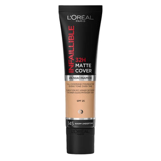Loreal Paris Infaillible 32 H Matte Cover High Coverage Foundation 30 ml - 145 Warm Undertone Chivela