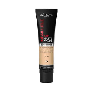 Loreal Paris Infaillible 32 H Matte Cover High Coverage Foundation 30 ml - 155 Cold Undertone Chivela
