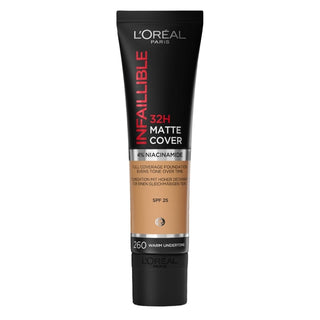 Loreal Paris Infaillible 32 H Matte Cover High Coverage Foundation 30 ml - 260 Warm Undertone Chivela