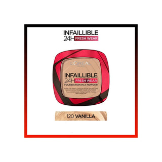 Loreal Paris Infallible Up to 24H Fresh Wear Foundation in a Powder -120 Vanilla - By Baano
