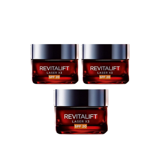 Loreal Paris Revitalift Laser X3 SPF20 Anti-Blemish and Wrinkle Cream 50 ml 3 Pack - By Baano
