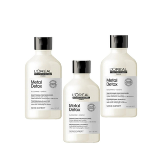 Loreal Professionnel Paris Serie Expert Metal Detox  Anti Metal Purifying Shampoo 300 ml 3 Pack - By Baano