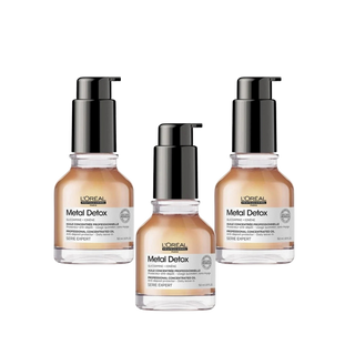 Loreal Professionnel Paris Serie Expert Metal Detox Concentrated Hair Care Oil 50 ml 3 Pack - By Baano