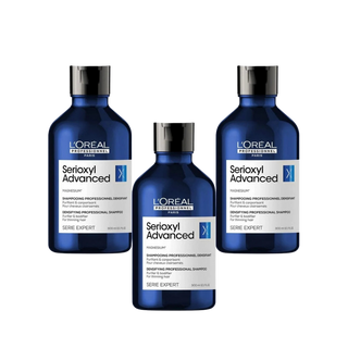 Loreal Professionnel Paris Serie Expert Serioxyl Advanced Shampoo 300 ml 3 Pack - By Baano