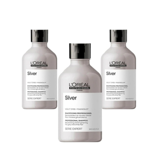 Loreal Professionnel Paris Serie Expert Silver Color Balancing Purple Shampoo 300 ml 3 Pack - By Baano