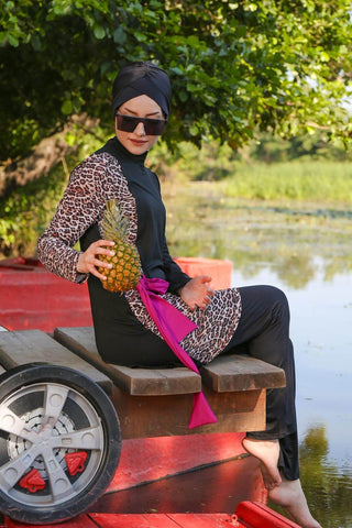 Lycra Black Burkini Modest Swimwear M2104 - By Baano