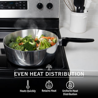 12 Inch Sauté Pan with Lid - By Baano