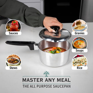 3 Quart Sauce Pan with Lid - By Baano