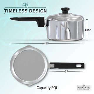 2 Quart Sauce Pan with Lid - By Baano