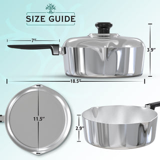 12 Inch Sauté Pan with Lid - By Baano