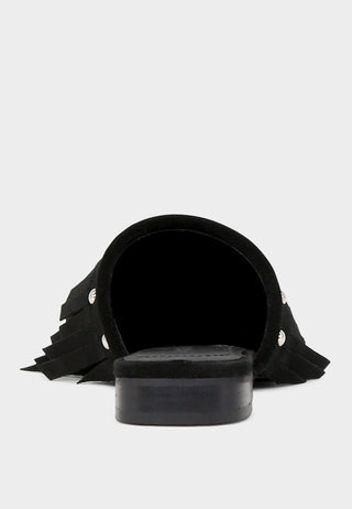 Marissa Suede Fringe Mules