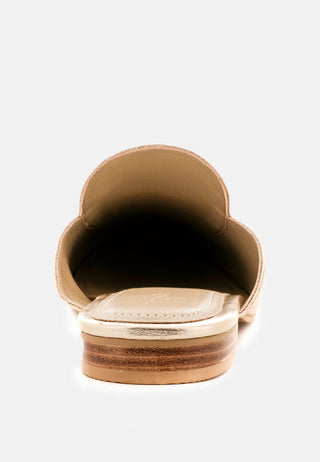 Marla Metallic Leather Mules