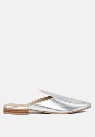 Marla Metallic Leather Mules