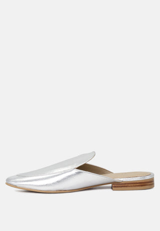 Marla Metallic Leather Mules