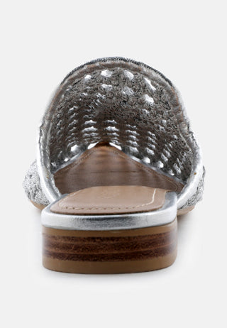 Melanie Woven Flat Mules With Tassels