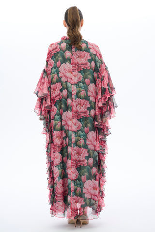 Caftan Dress with Floral Details - By Baano