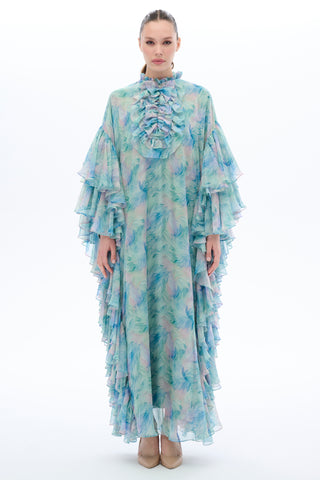 Caftan Dress with Floral Details - By Baano