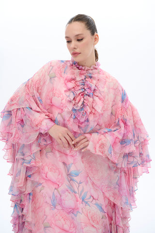 Caftan Dress with Floral Details - By Baano